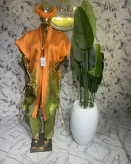 AJOKE BUBU 2 Piece set in orange