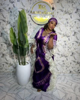 SUSAN ADIRE SILK GOWN 008