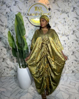 ADIZA RUCHED SILK GOWN 009