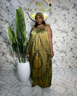 EMMA ADIRE SILK GOWN 10