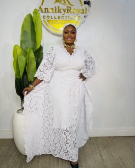 White gown lace